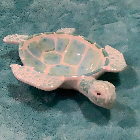 Ceramic SeaTurtle Serve Bowl or Jewelry Dish NWT Coastal Collection 10”X7.5X2.5 - Picture 14 of 14